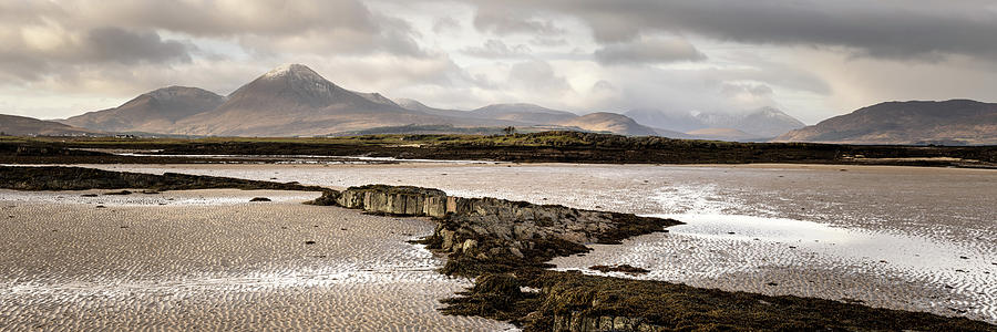 Ashaig Beach and Cuillin Mountains Isle of Skye Scotland Photograph by Sonny Ryse