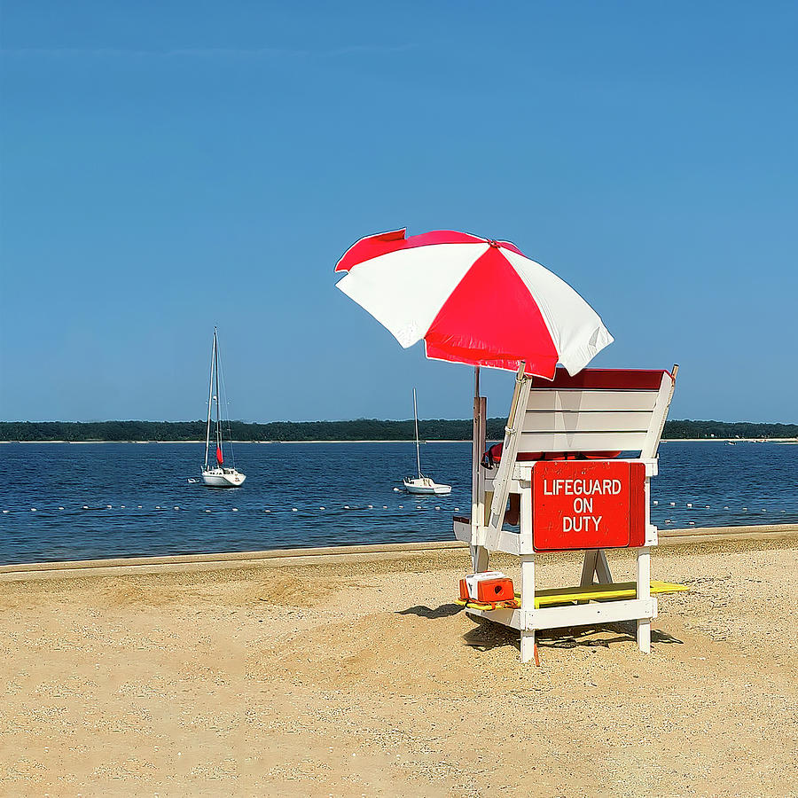 Asharoken Beach Lifeguard Stand  -1493 Photograph by Deidre Elzer-Lento