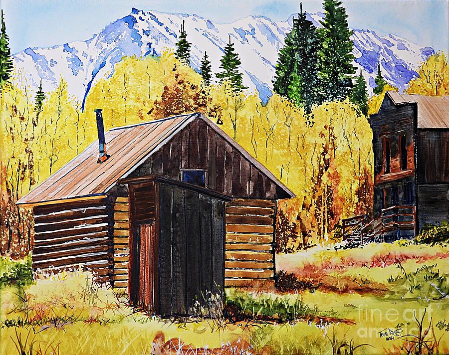 Ashcroft Ghost Town Painting by Tom Riggs