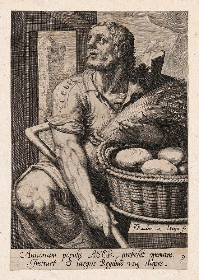 Asher Drawing by Jacques de Gheyn II