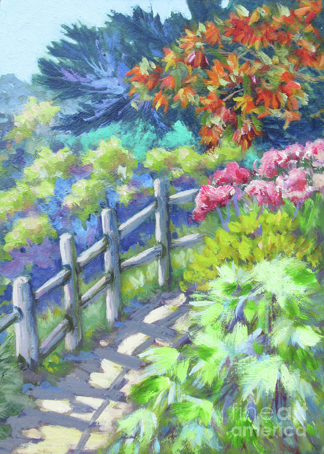 Asheville Botanical Garden Painting by Anne Marie Brown
