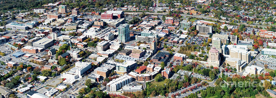 Asheville Downtown Aerial View Photograph by David Oppenheimer