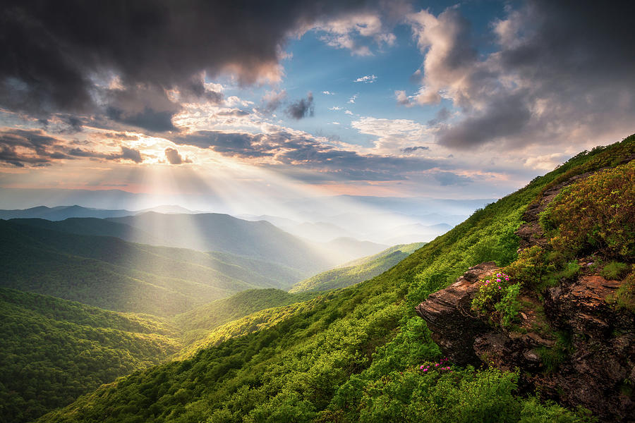 Mountain Photograph - Asheville North Carolina Blue Ridge Parkway Appalachian Mountains Scenic Landscape by Dave Allen