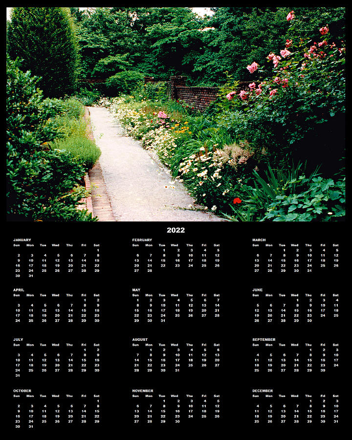 Ashland Garden Walk 2022 Calendar Single Page Photograph by Michael