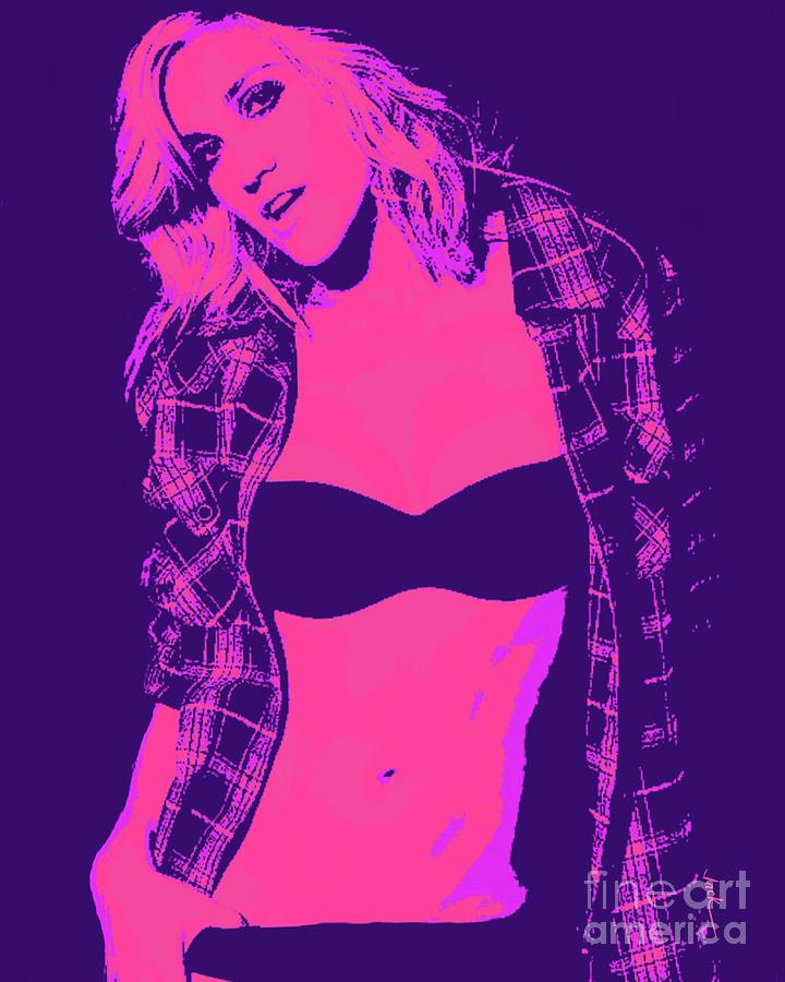 Pussycat Dolls Painting - Ashley Roberts by Jack Bunds Pussycat Dolls Painting - Ashley Roberts by Jack Bunds