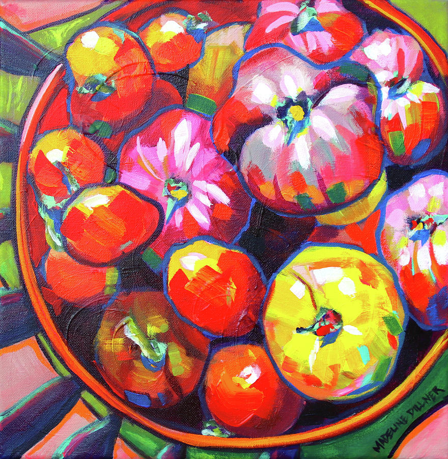 Ashleys Tomatoes Painting by Madeline Dillner