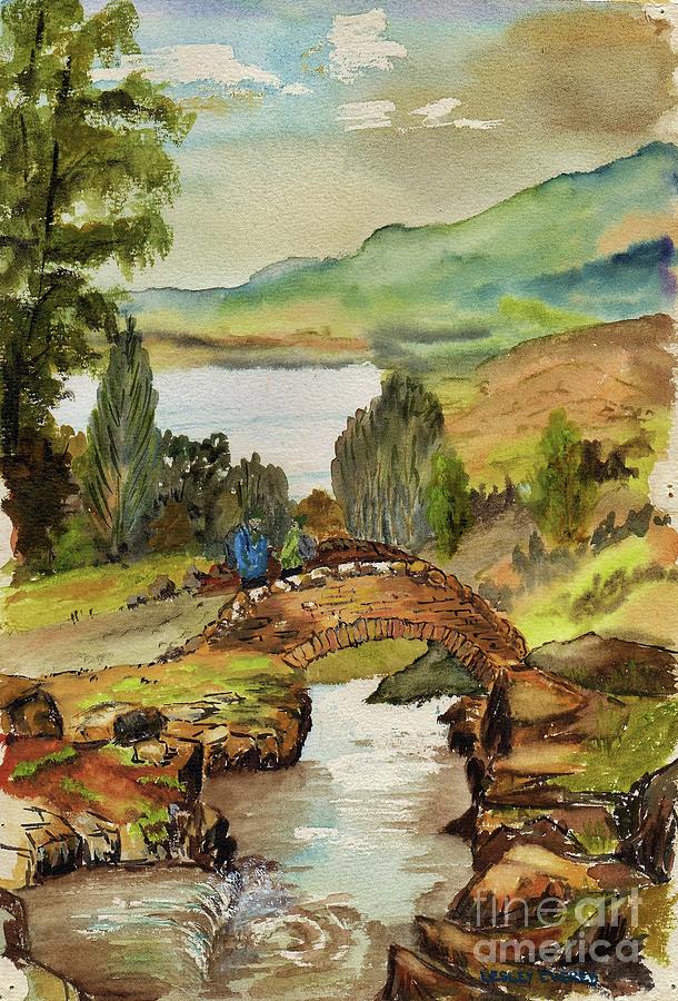 Ashness Bridge - Watercolour Painting Photograph by Lesley Evered