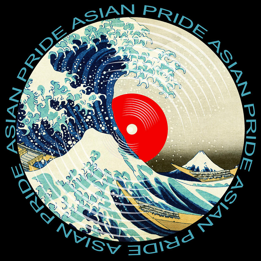 Asia Great Wave Print - Asian Pride AAPI  Painting by Tony Rubino