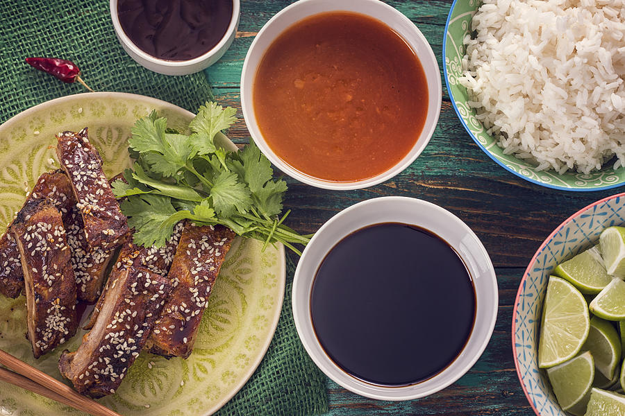 Asian BBQ Ribs with Sesame Photograph by GMVozd