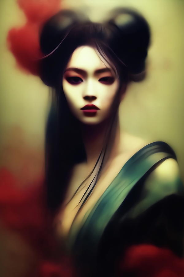 Asian Ink#4 Digital Art by Daniel Brunnen - Fine Art America