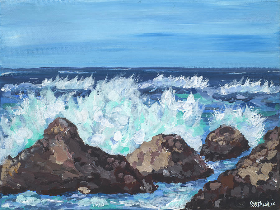 Asilomar Beach, Pacific Grove Painting by Stephanie Baptista - Fine Art ...