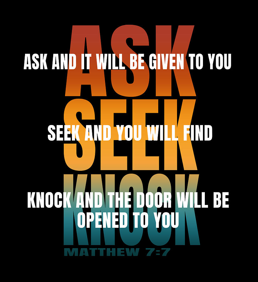 Ask Seek Knock Digital Art by Bernardo Punsalan | Fine Art America