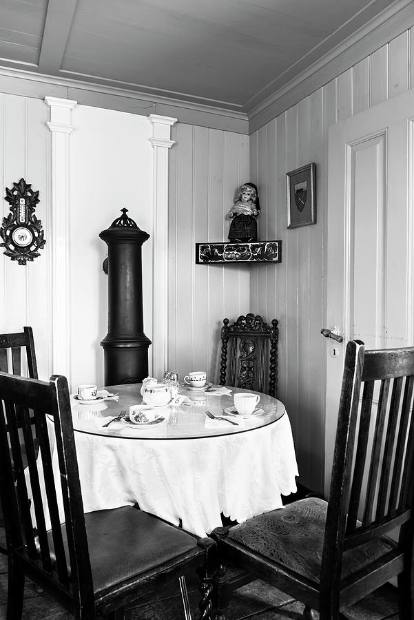 Askaffi Cafe Tea Room BW Photograph by RicardMN Photography
