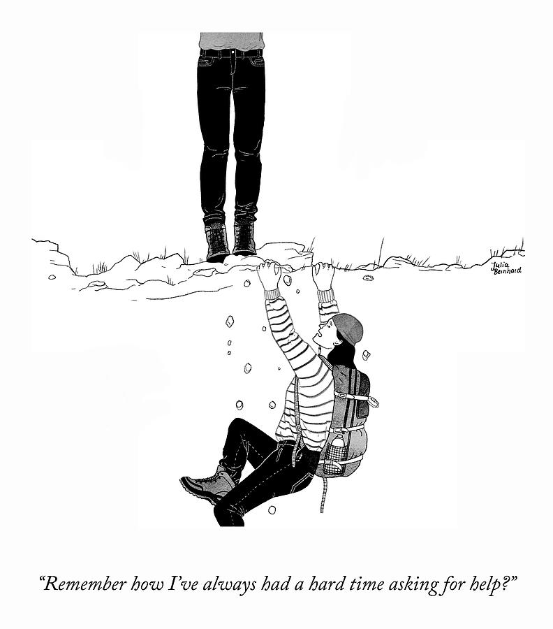 Asking For Help Drawing by Julia Bernhard Asking For Help Drawing by Julia Bernhard