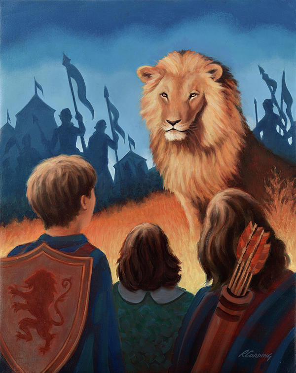 Aslan and the Children Painting by Robert Cording - Fine Art America