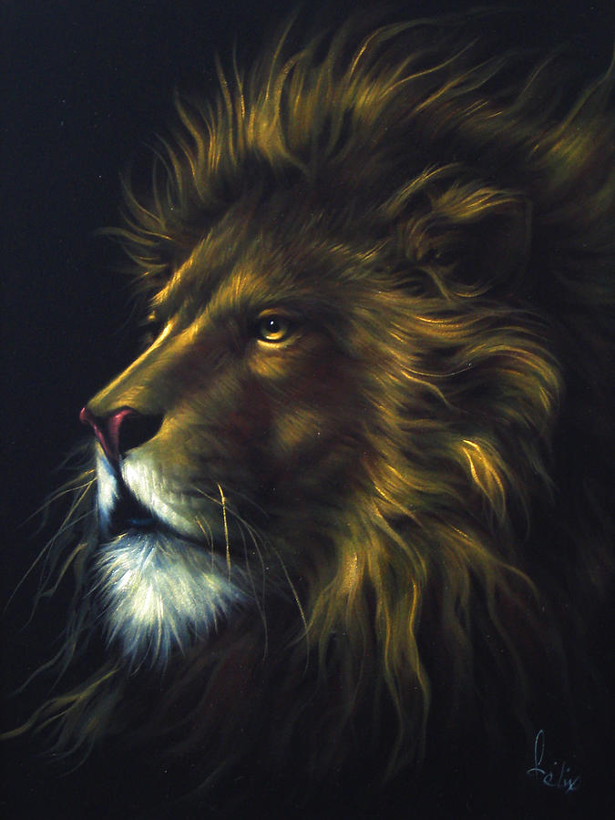 Aslan from The Chronicles of Narnia Painting by E Felix - Fine Art America