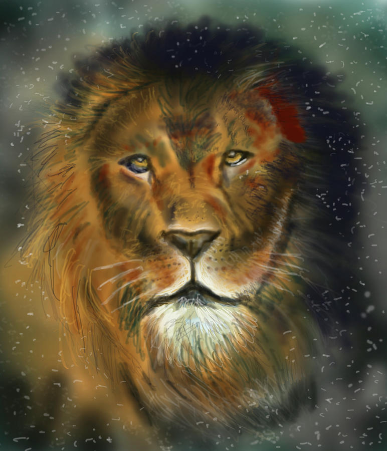 Aslan Digital Art by Rob Hartman