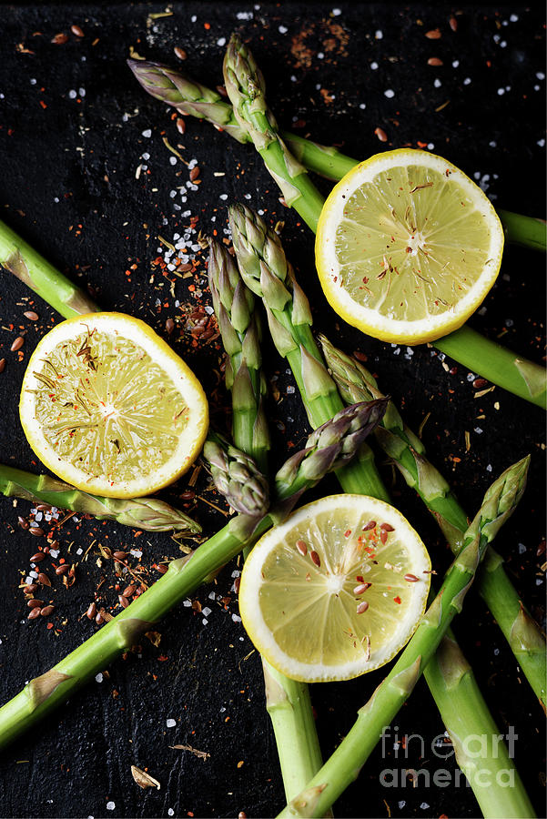  Asparagus and lemon lices wit spices Photograph by Jelena Jovanovic