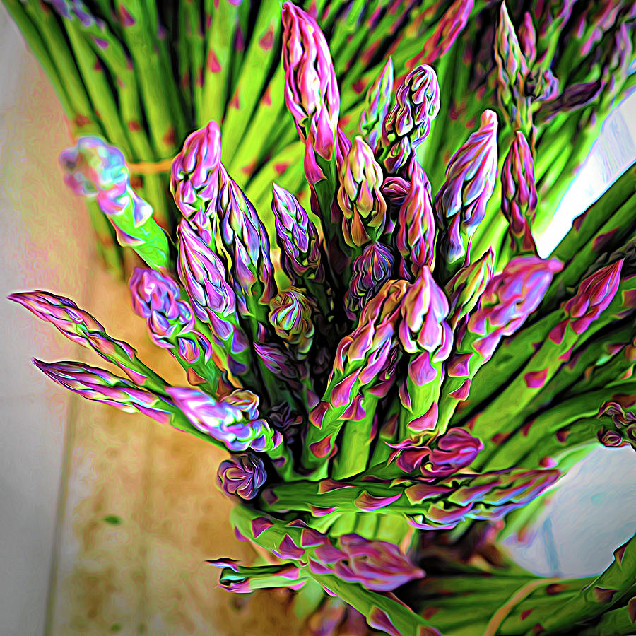 Asparagus Photograph - Asparagus Expressionism by Bill Swartwout