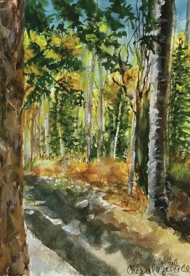 Fall Painting - Aspen Chorus by Cheryl Wallace