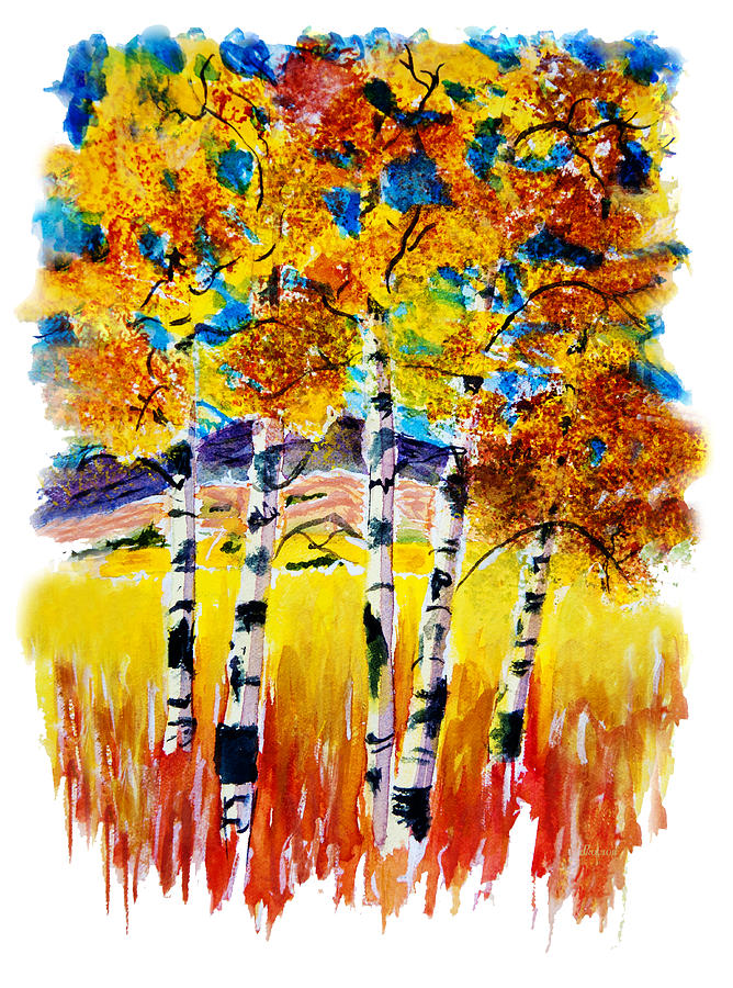 Aspen Glow Painting by Donna Proctor Aspen Glow Painting by Donna Proctor