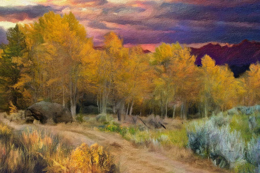 Aspen Grove at Sunset Digital Art by Russ Harris