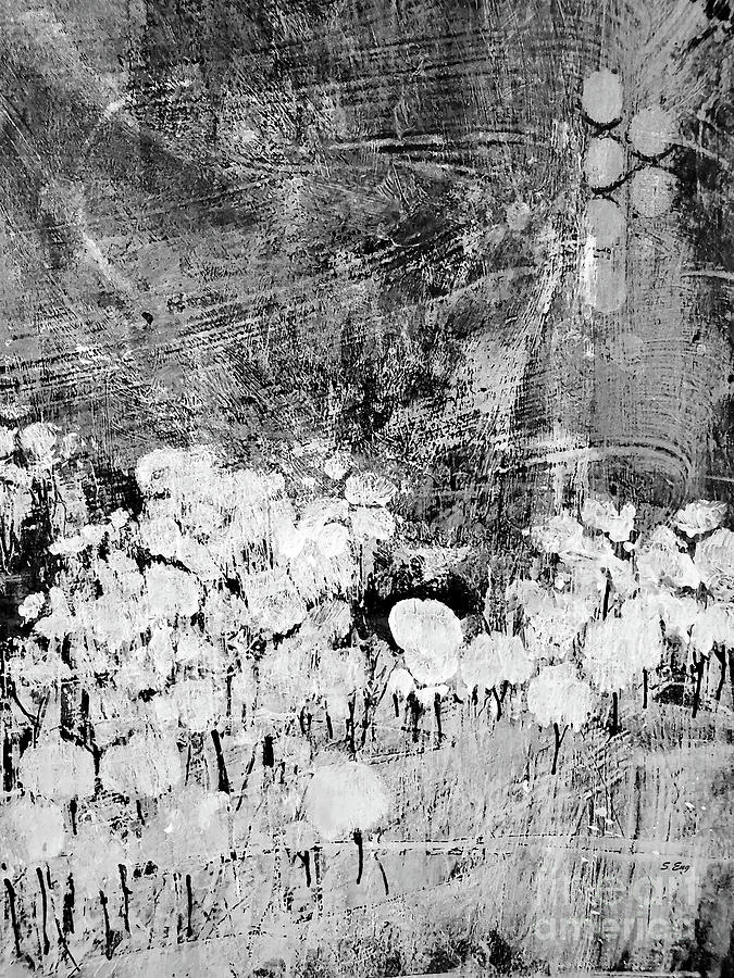 Aspen Grove Black and White Mixed Media by Sharon Williams Eng