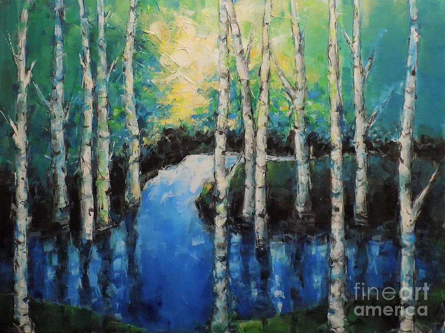 Aspen Grove Painting by Dan Campbell