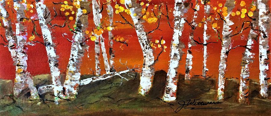 Aspen Serenity Larger Painting by Julie Wittwer