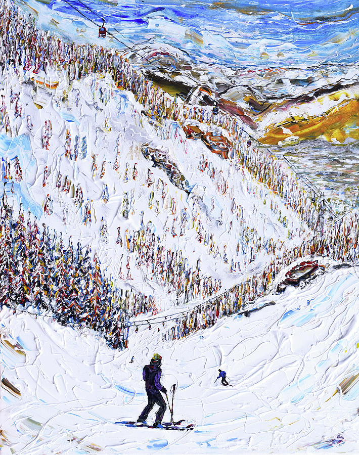 Aspen Ski Print Painting by Pete Caswell