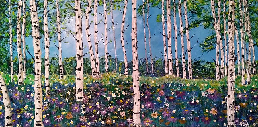Aspen Wilderness Painting by Kelly Johnson