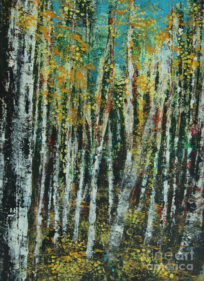 Aspen Woods Painting by Jeanette French