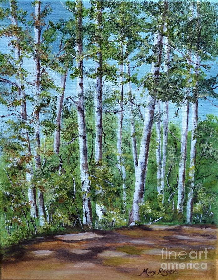 Aspens Painting by Mary Rogers