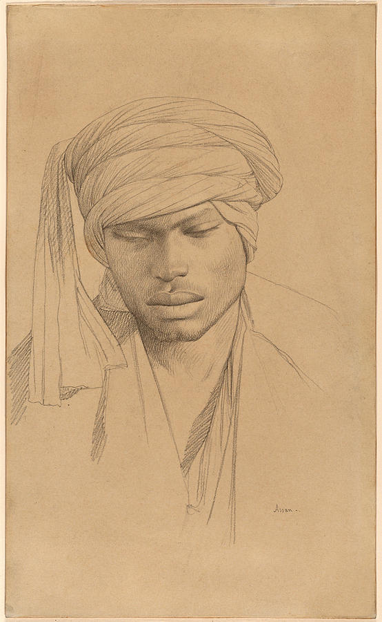 Assan, a Young Man Drawing by Jean-Leon Gerome