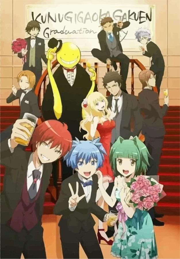 Assassination Classroom Koro Sensei Itona Karma Nagisa Graduation School Party Poster Digital 9014