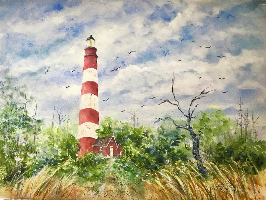 Assateague Island Lighthouse Painting By Bette Orr - Fine Art America