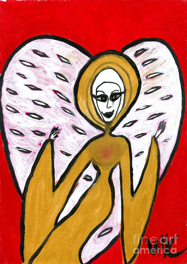Assatrea Angel of Nurturing Painting by Victoria Mary Clarke
