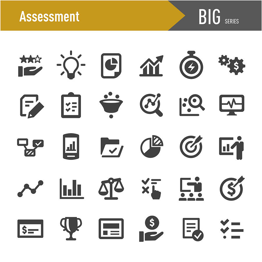 Assessment Icons - Big Series Drawing by -victor-