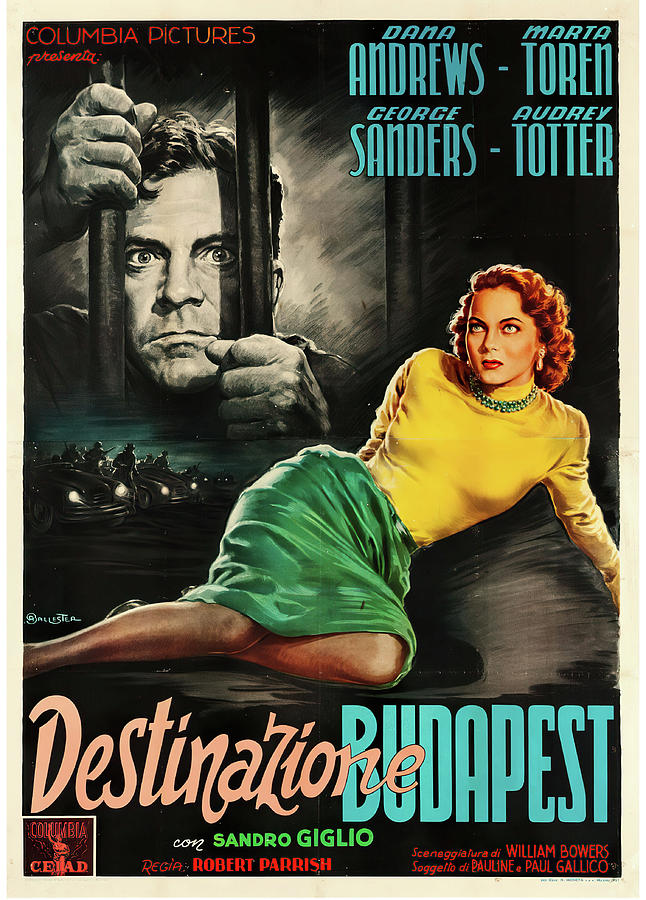 Assignment Paris, with Dana Andrews, 1952 Mixed Media by Movie World Posters