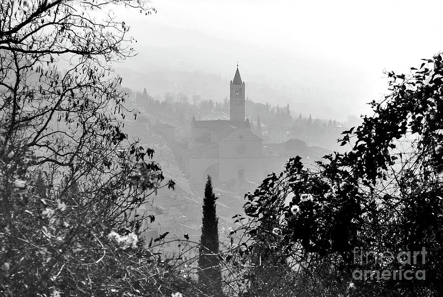 Assisi In Fog Photograph