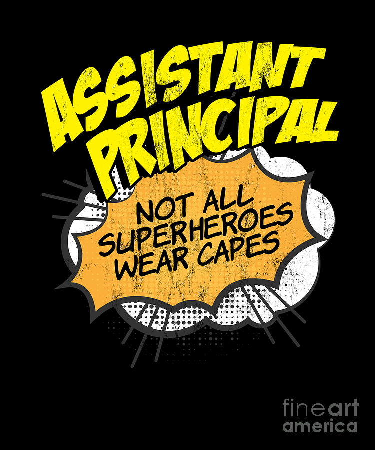 Assistant Principal Superhero Funny Comic Gifts Design Drawing by Noirty  Designs - Fine Art America