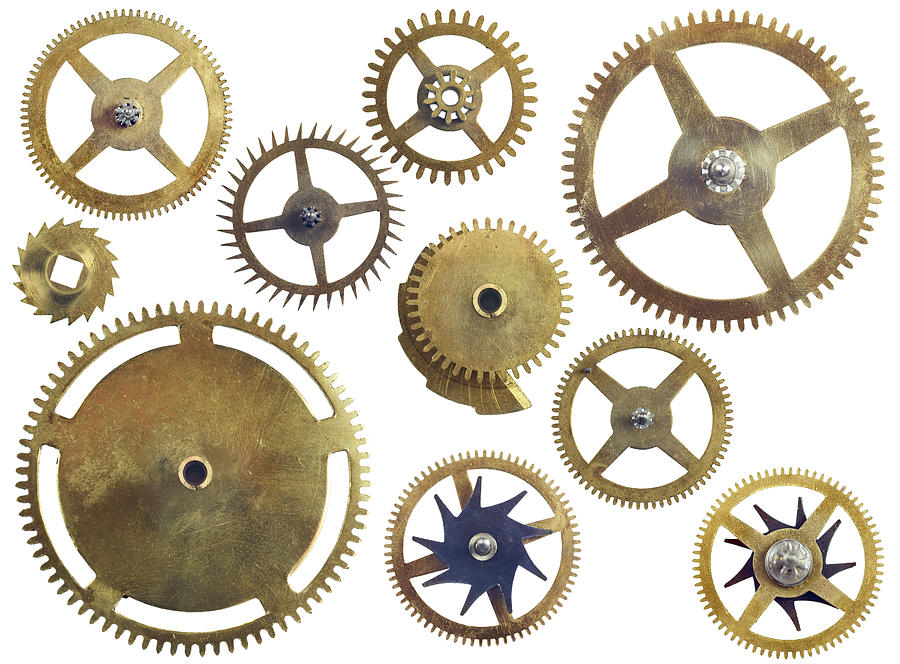 Assorted gear wheels Photograph by Robas