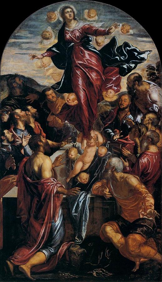 Assumption of Mary Painting by Tintoretto | Fine Art America