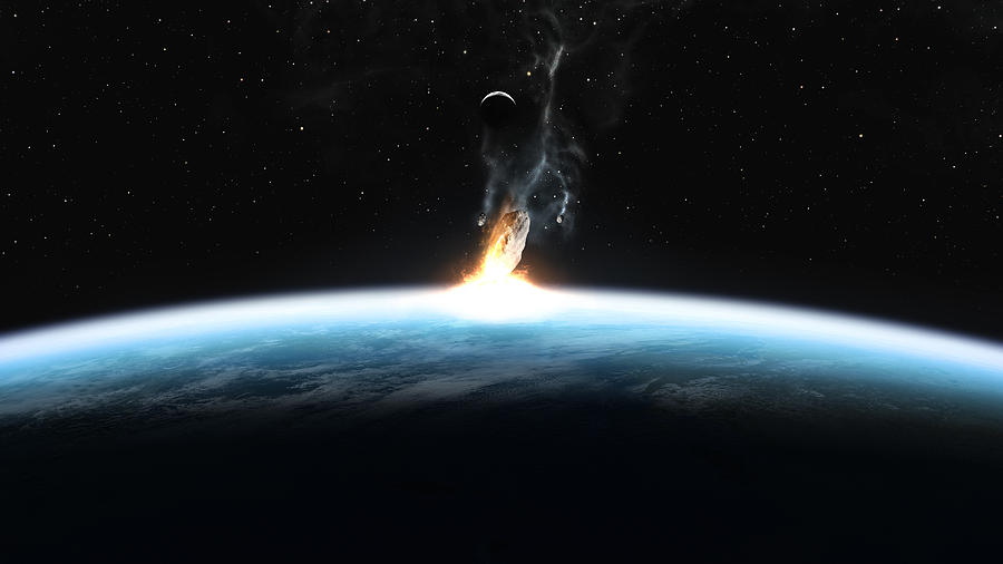Asteroid Impact on Earth Photograph by Aryos