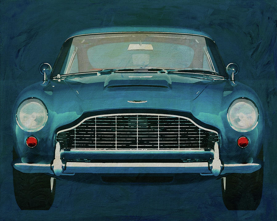 Aston Martin DB 5 painting front Painting by Jan Keteleer