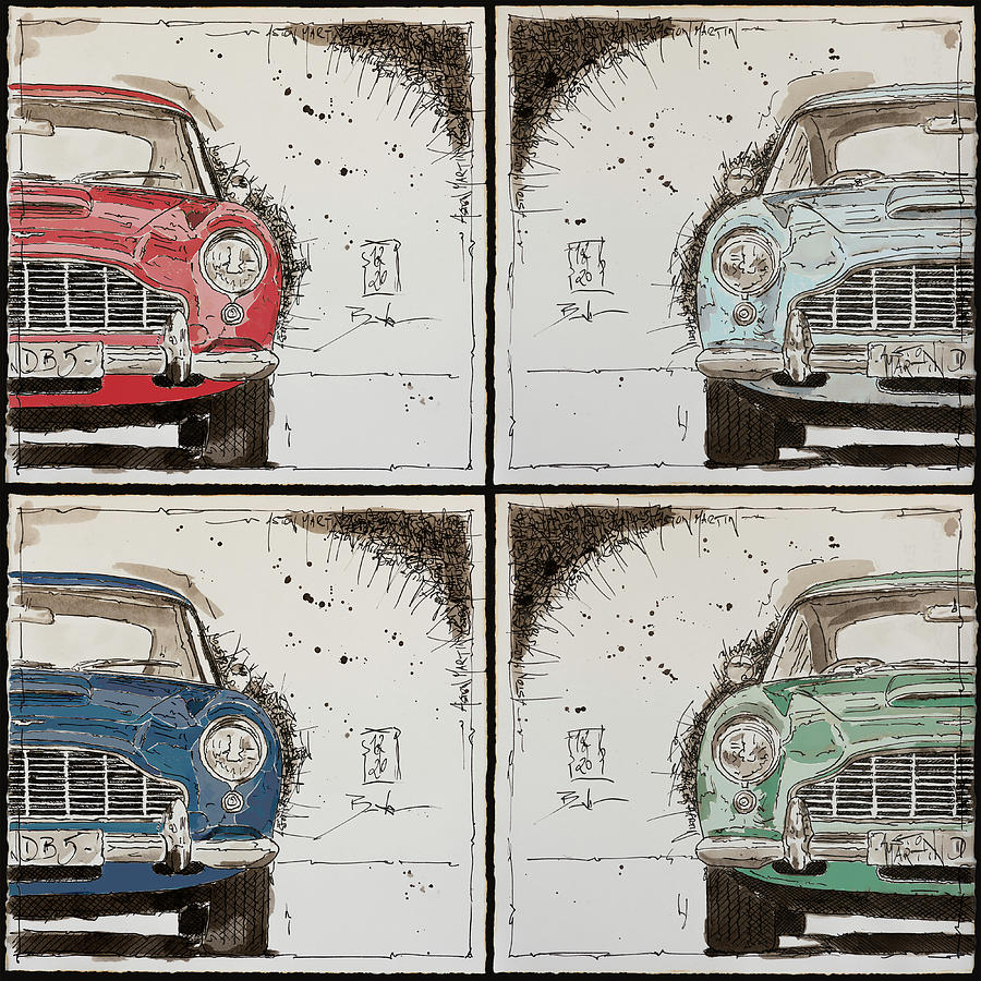 aston martin db5 drawing