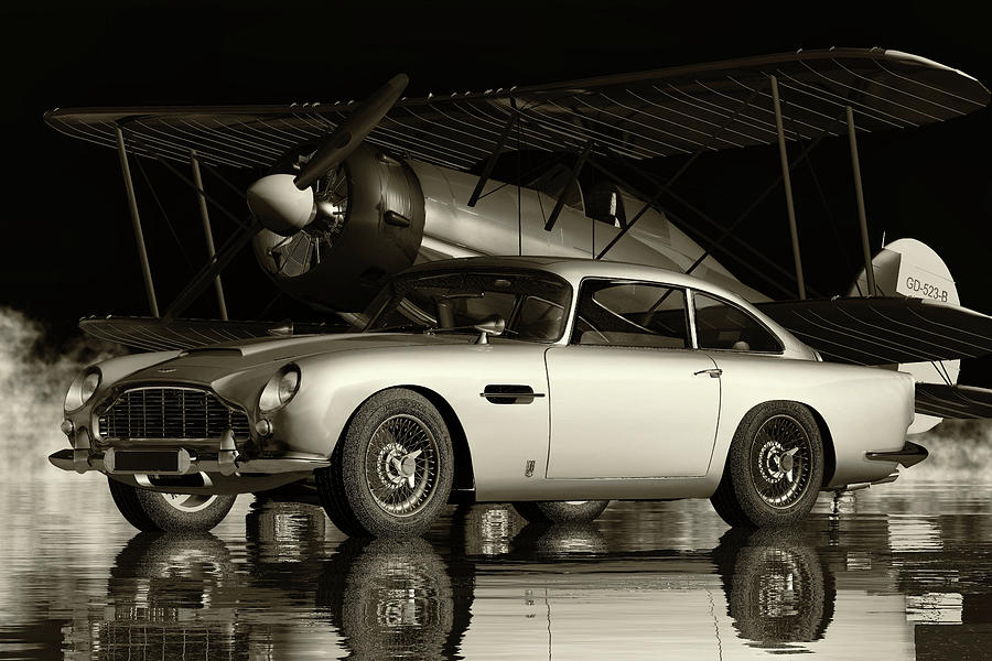 Aston Martin DB5 - The Legend Returns Digital Art by Jan Keteleer