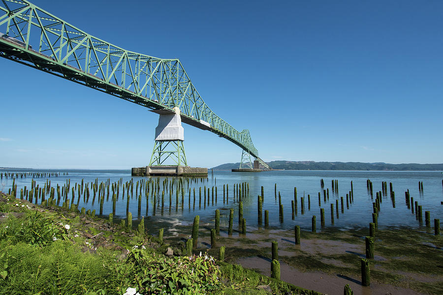 Astoria-Megler bridge, which goes over the Columbia River in Ast ...