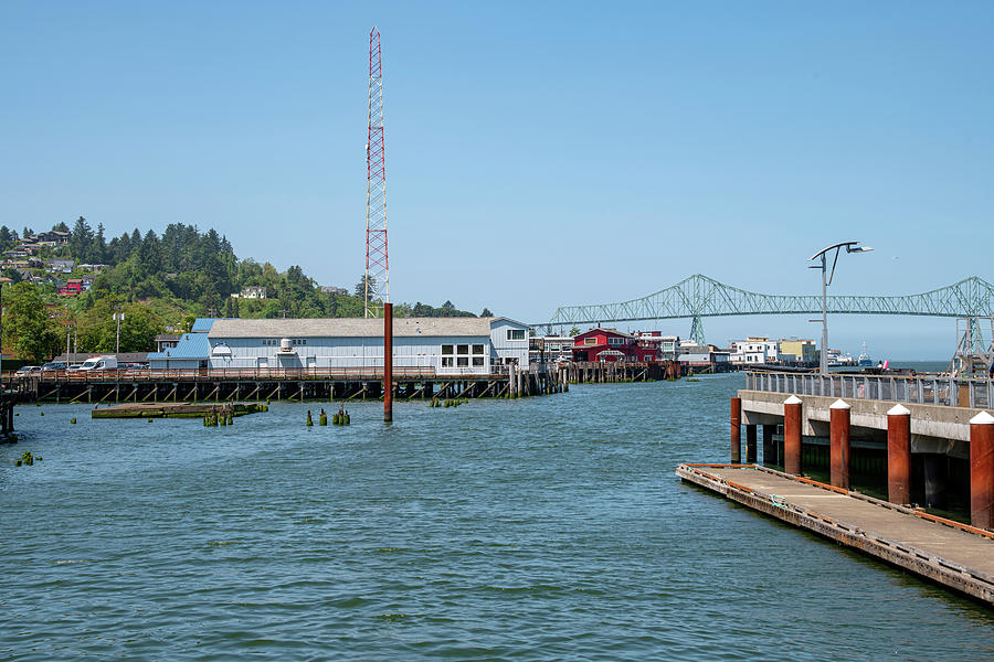 Astoria Oregon port view and the Megler bridge. Photograph by Gino ...