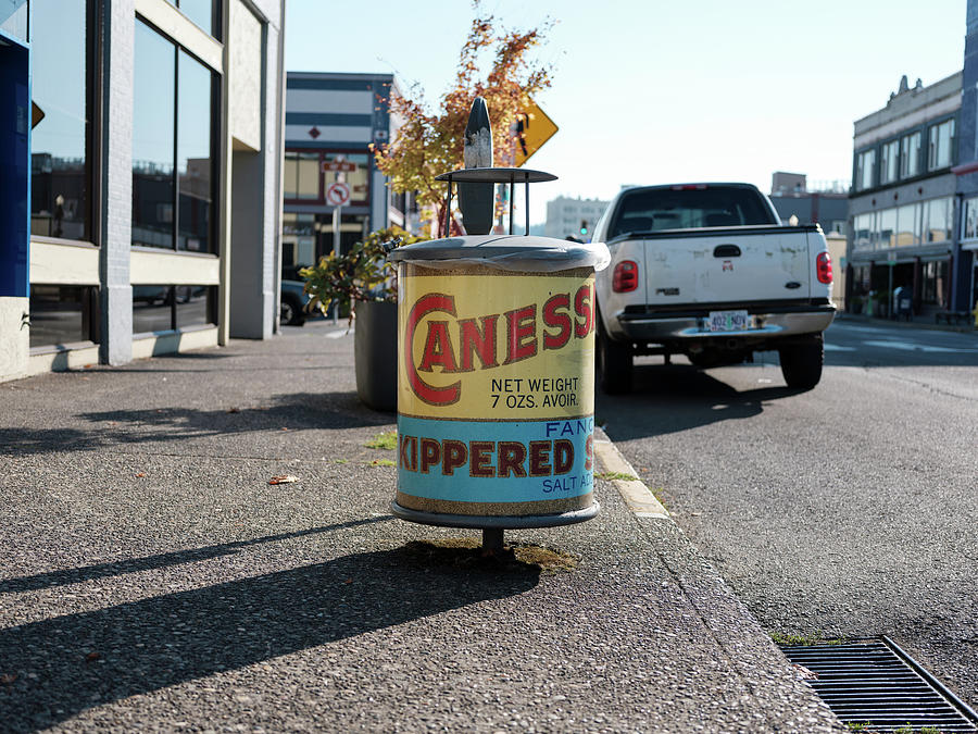 Oregon Photograph - Astoria Trash Can by Doug Ash